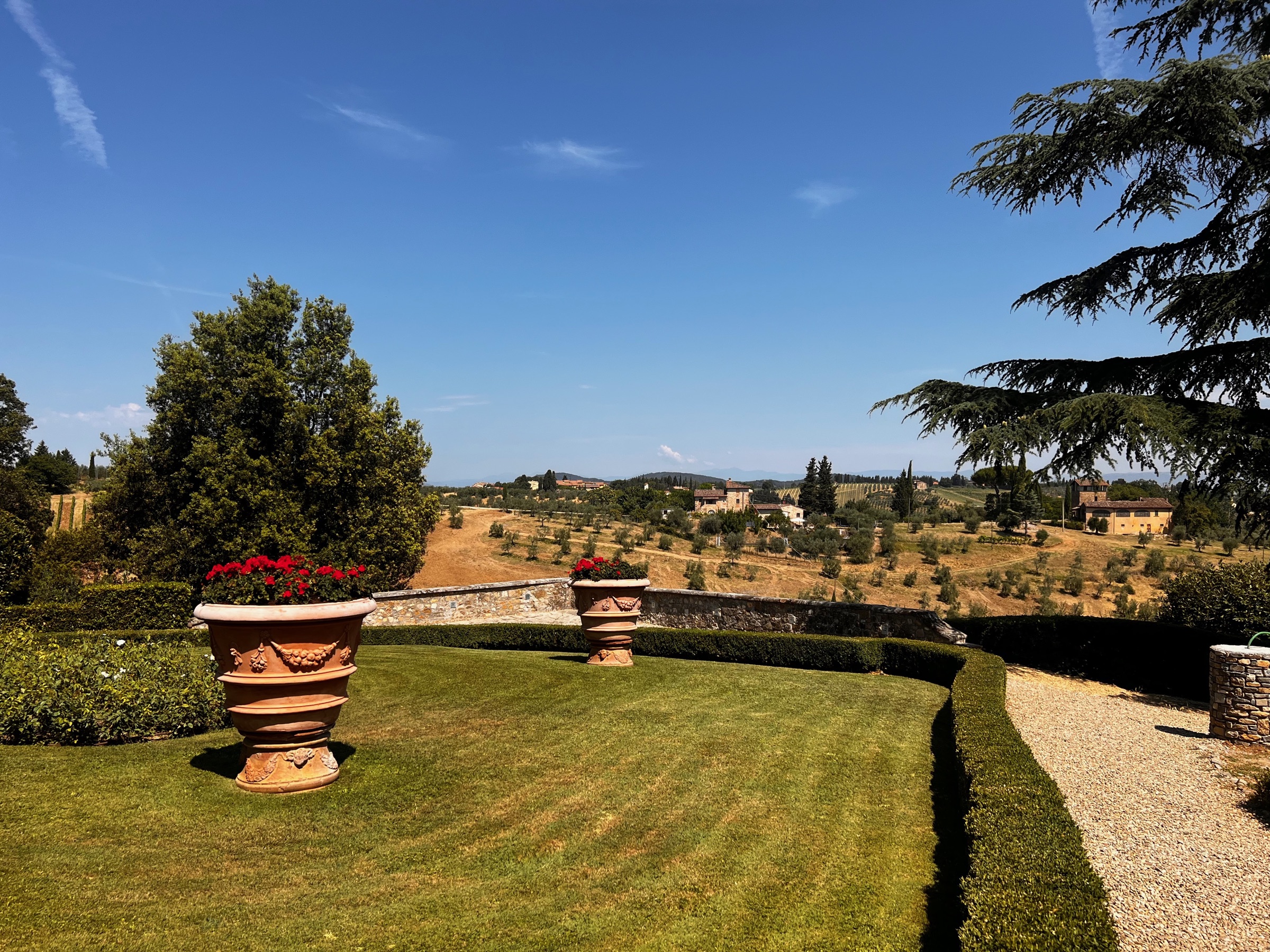 A Tuscan villa garden